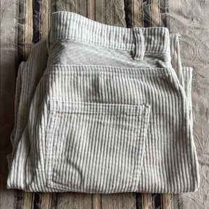 Vintage beige corduroy pants, size 28 waist. Straight leg pant.